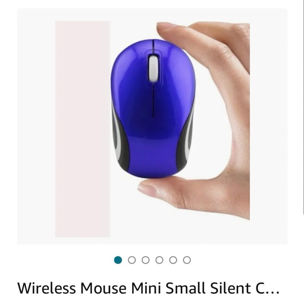 Brand New Wireless Blue Compact Optical Mouse - Ergonomic Portable Design